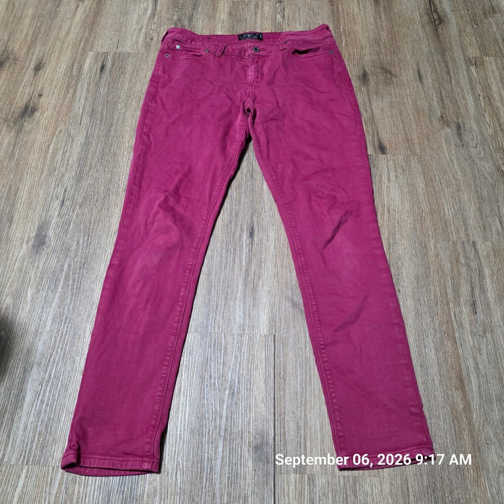 Lucky Brand Lolita Skinny Jeans Magenta Pink Stretch Denim Pants 10/30